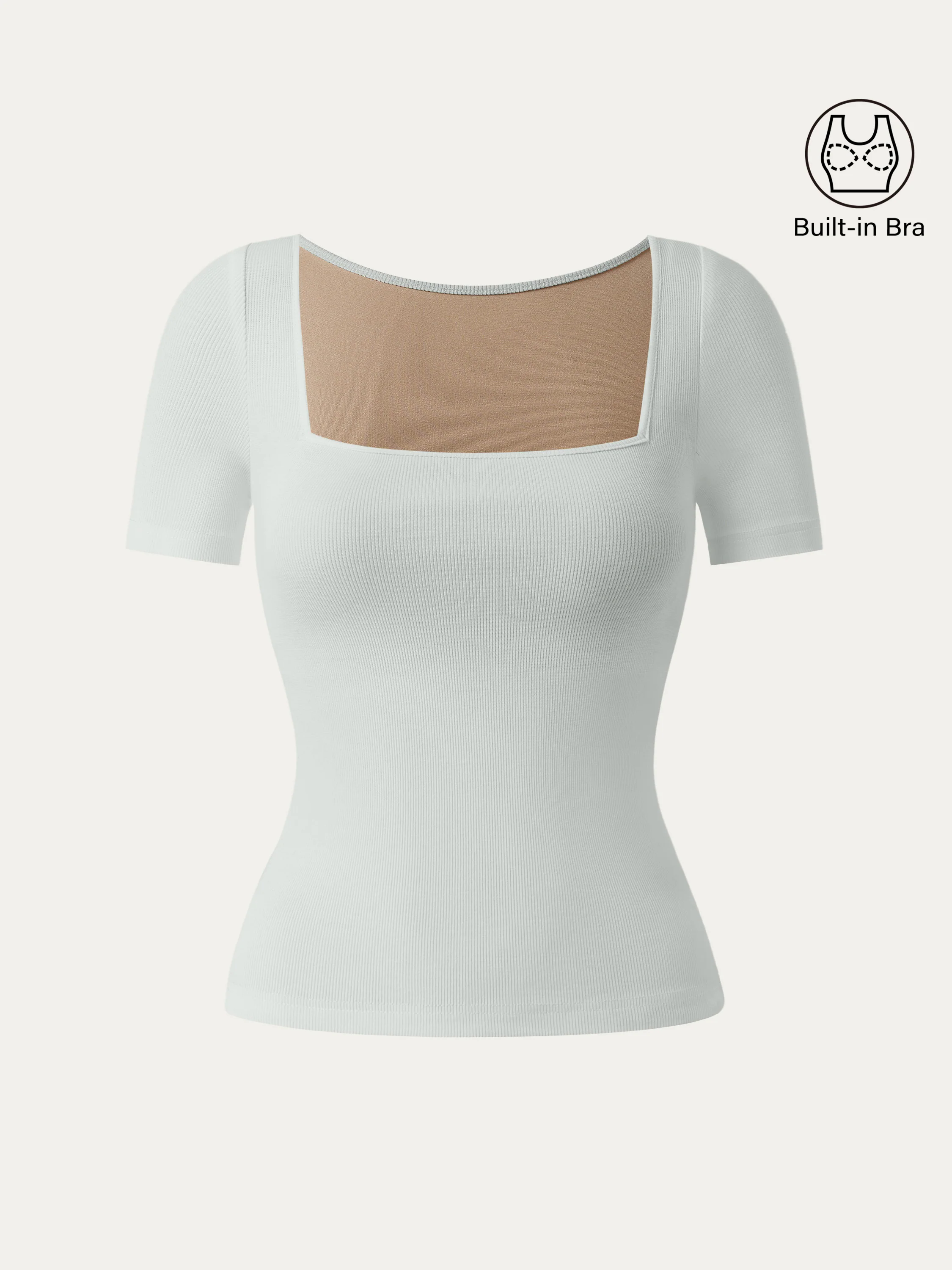 Square Neck Short Sleeve Cotton New Airy Brami Square Neck Short Sleeve Cotton New Airy Brami