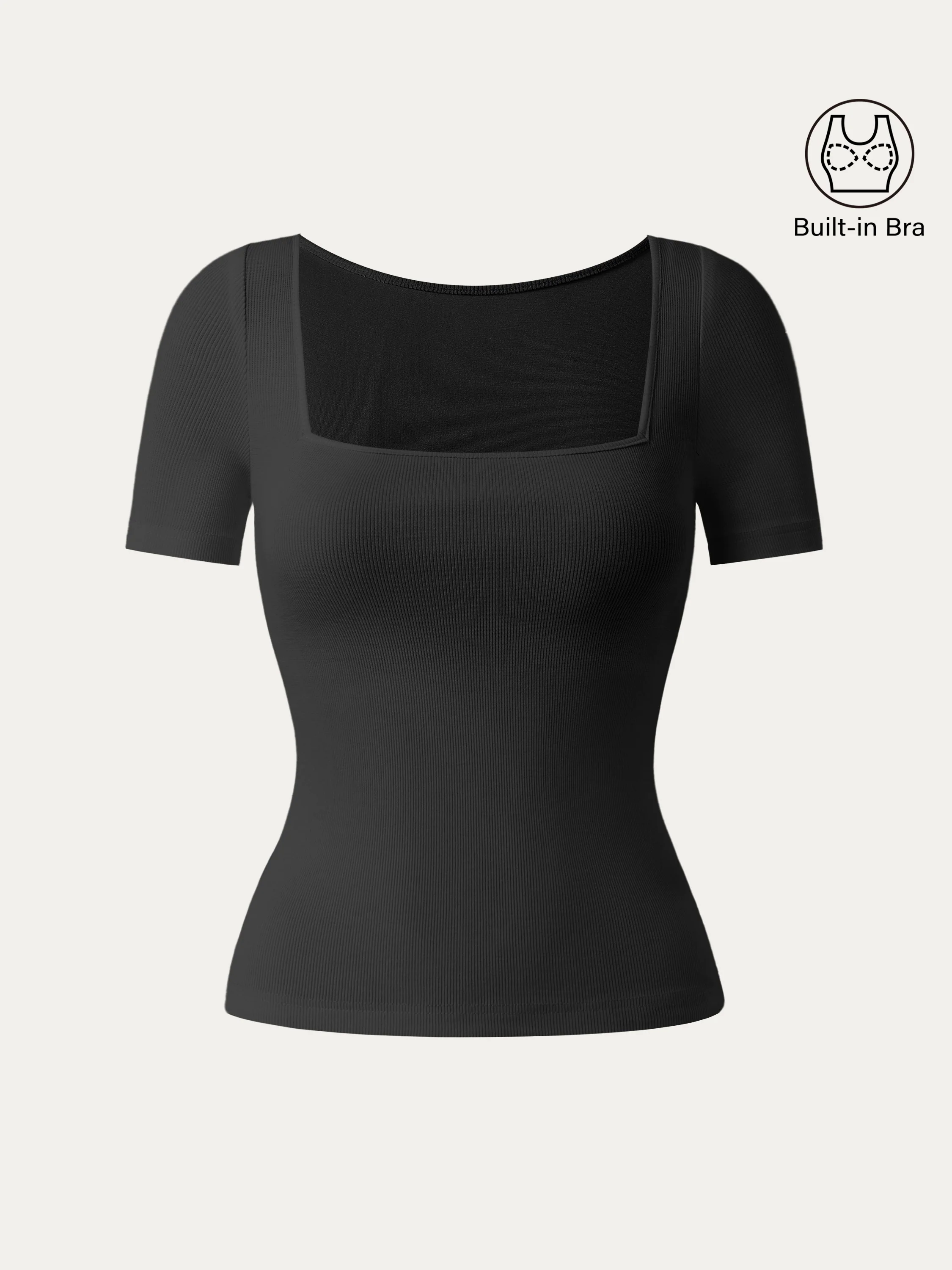 Square Neck Short Sleeve Cotton New Airy Brami Square Neck Short Sleeve Cotton New Airy Brami