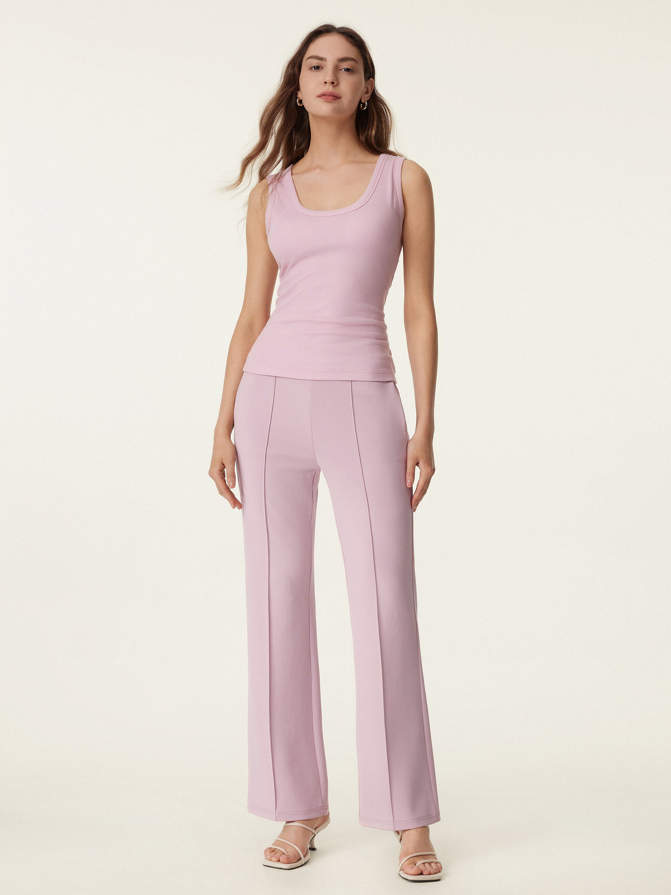 Mid Rise Pull-on Flare Pant