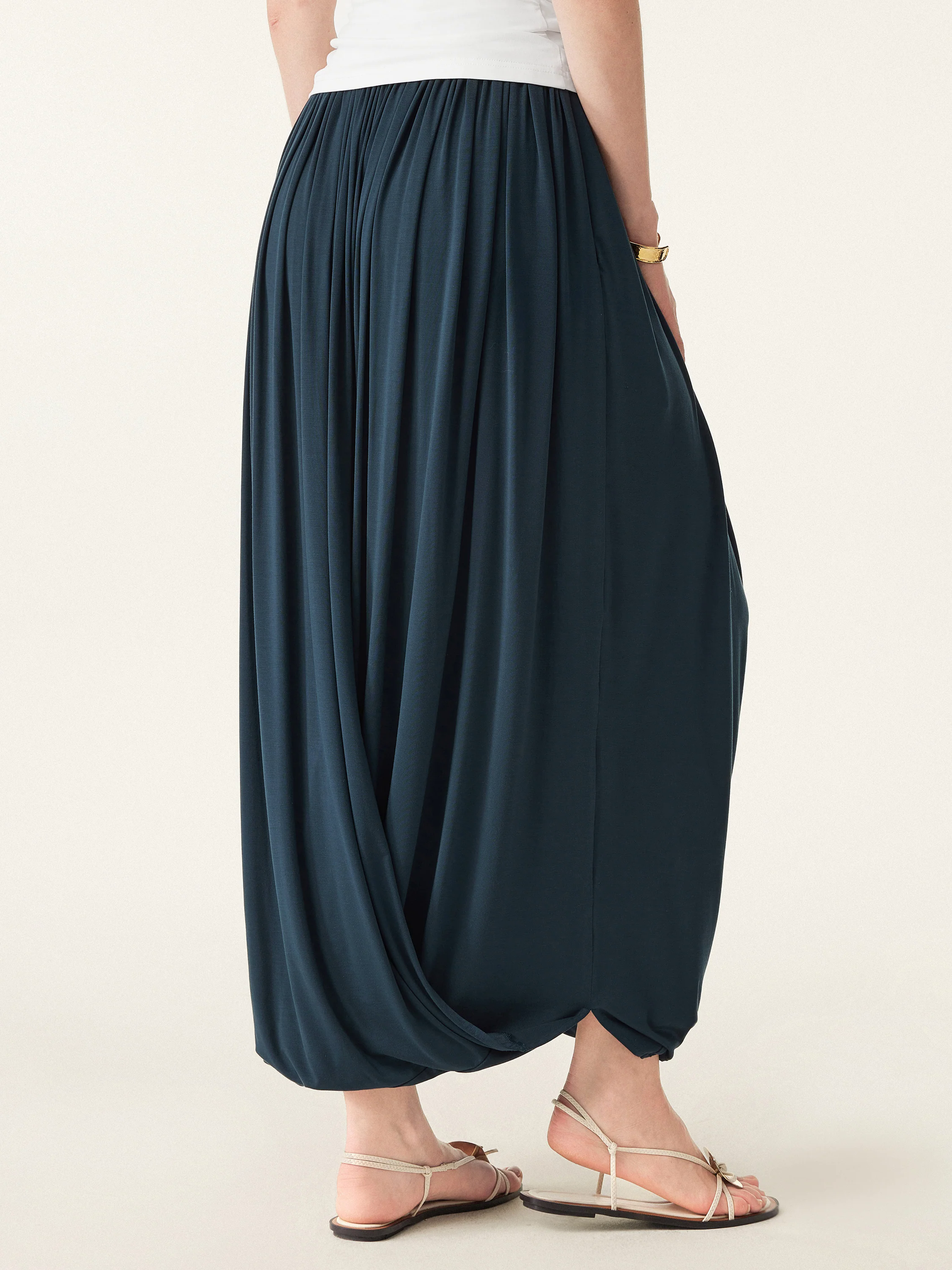 Artsy Twisted Hem Maxi Pull-on Skirt Artsy Twisted Hem Maxi Pull-on Skirt