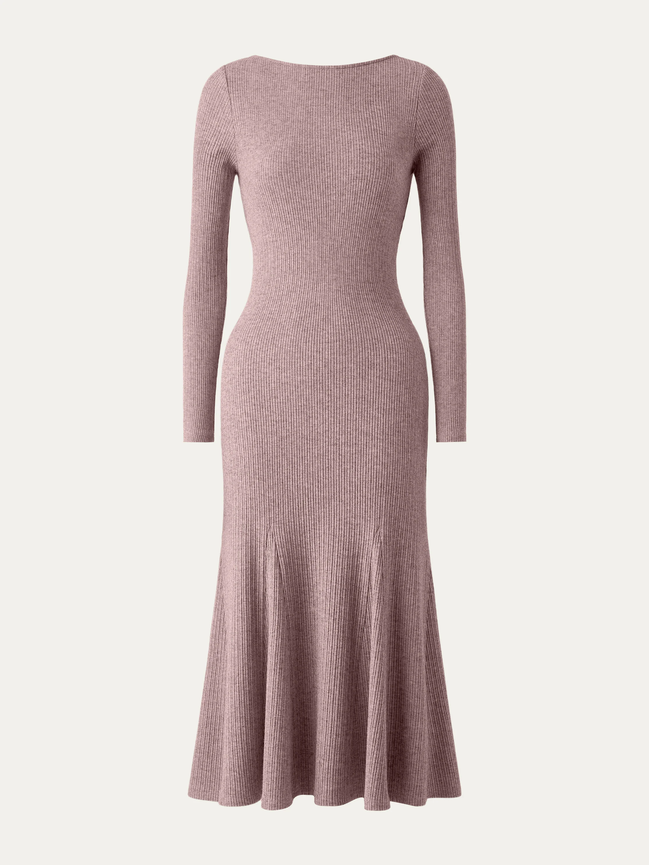 Boatneck Flare Midi Dress Boatneck Flare Midi Dress
