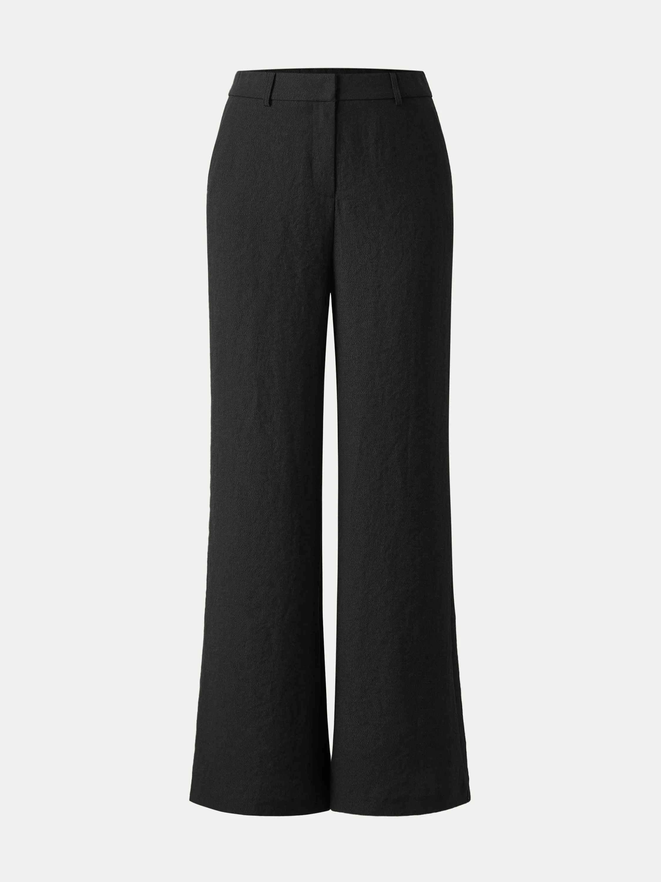 European Linen Mid Rise Flared Pant with Pockets European Linen Mid Rise Flared Pant with Pockets