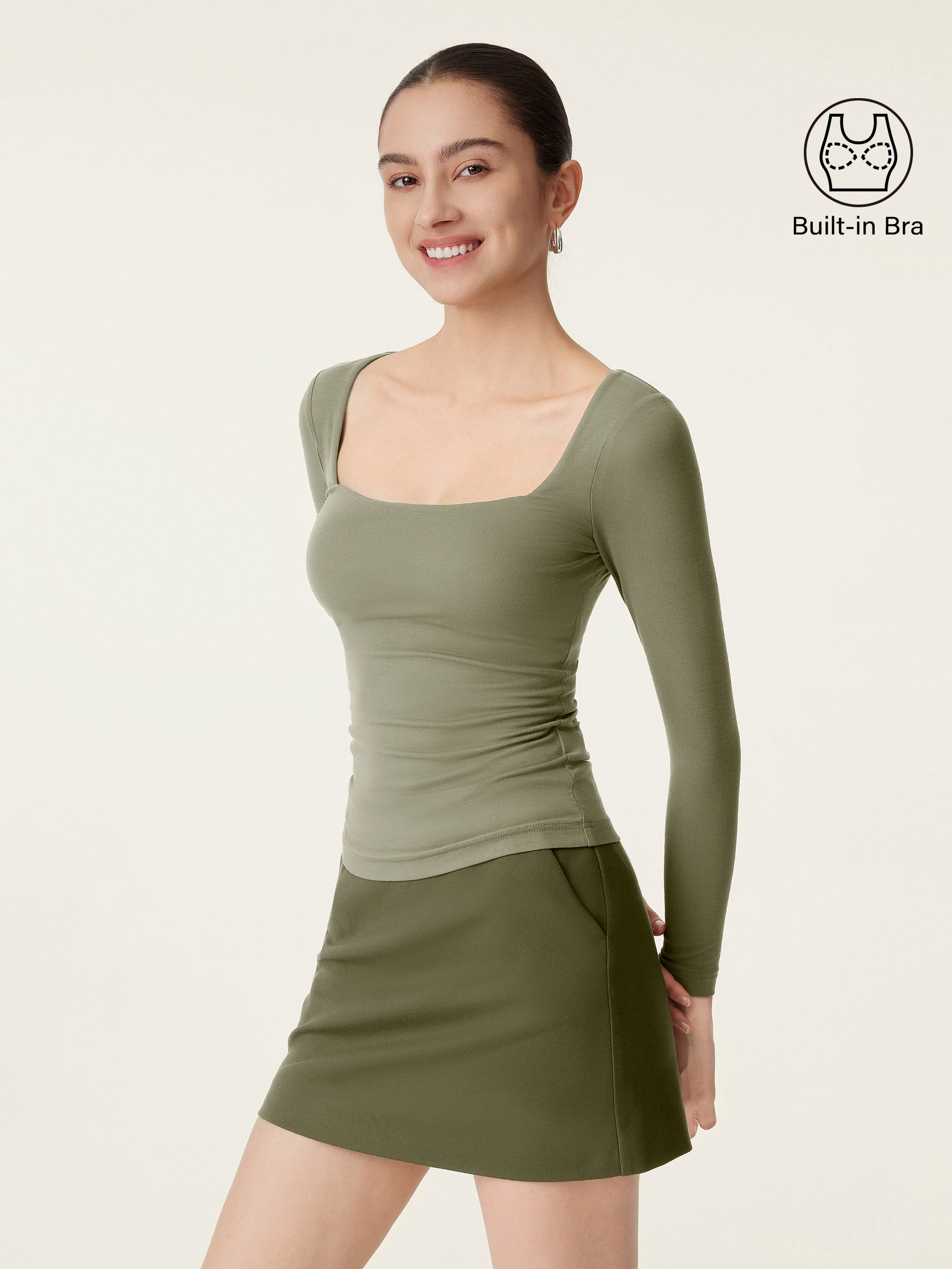 Square Neck Long Sleeve New Airy Brami Square Neck Long Sleeve New Airy Brami