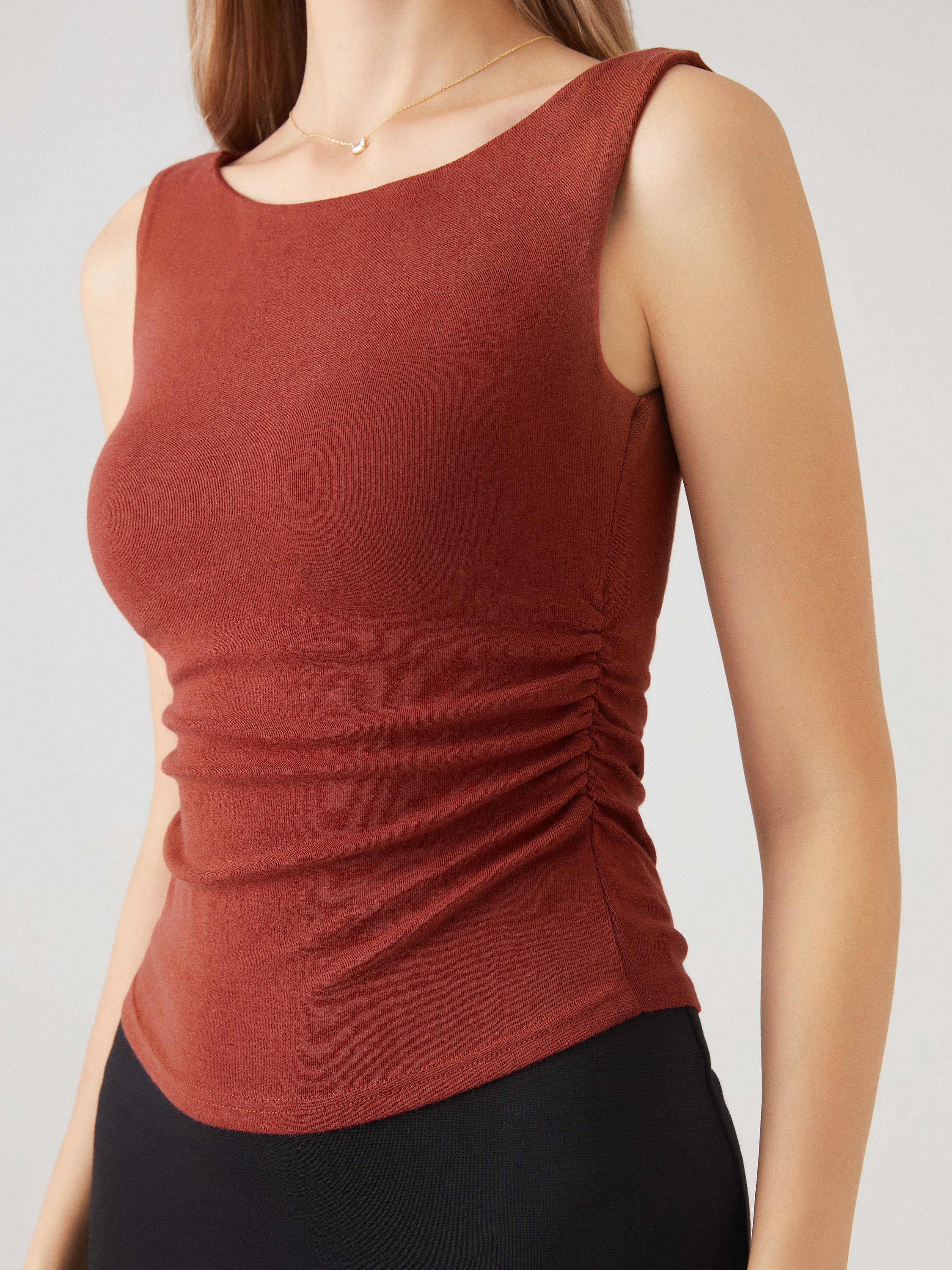 Boat Neck Brami Tank Top