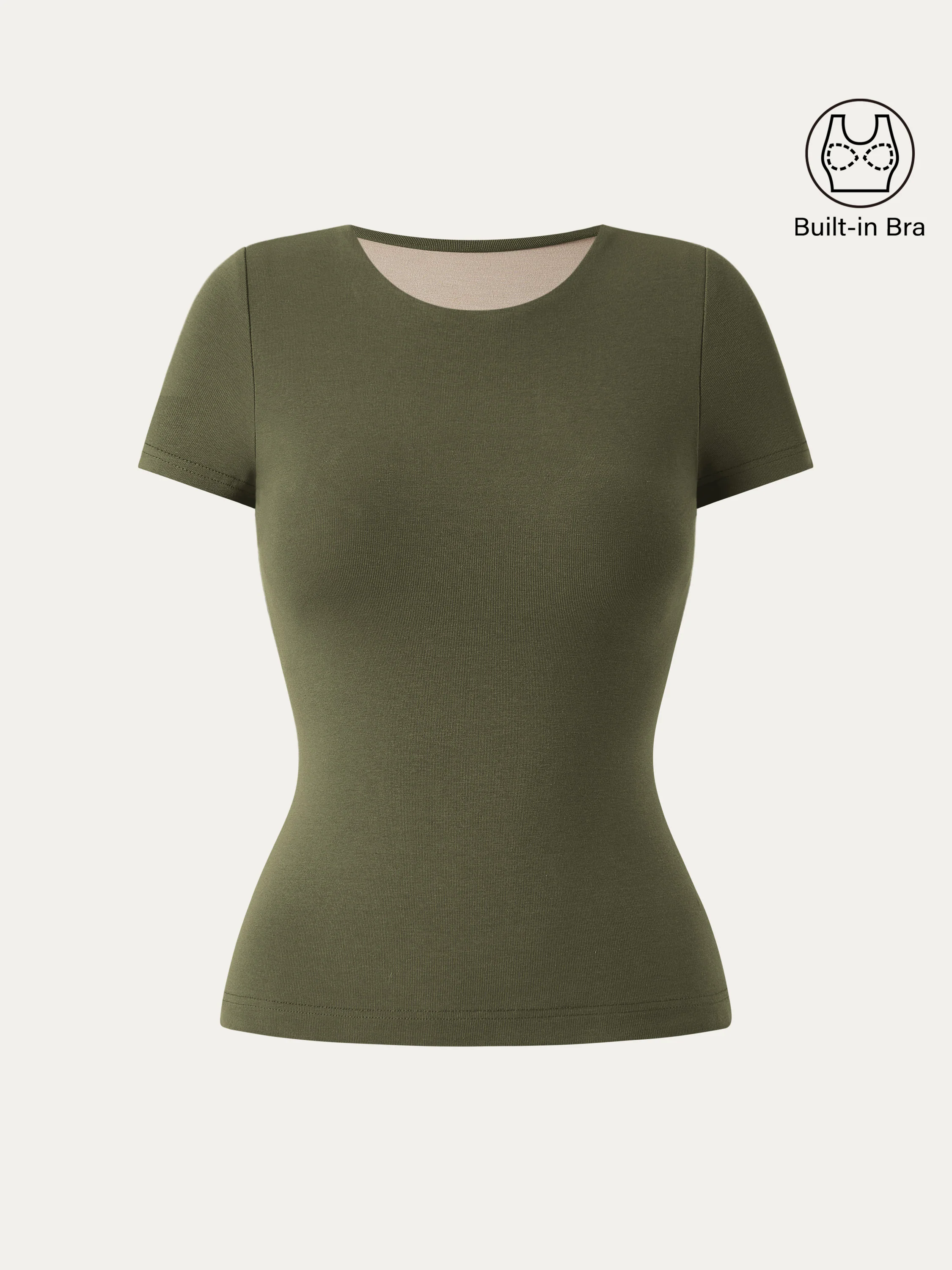 Crewneck Slimming Short Sleeve New Airy Brami Crewneck Slimming Short Sleeve New Airy Brami