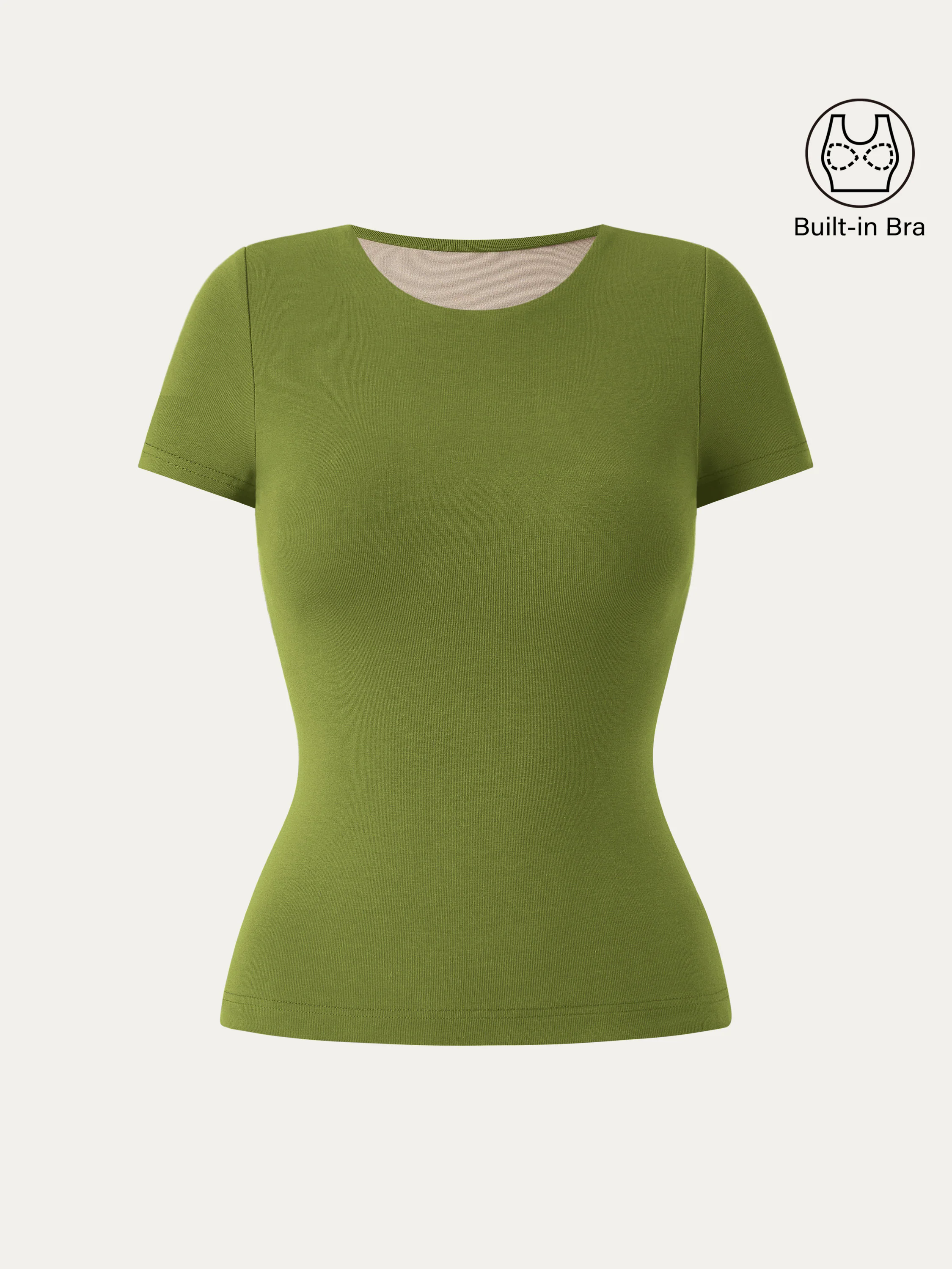 Crewneck Slimming Short Sleeve New Airy Brami Crewneck Slimming Short Sleeve New Airy Brami