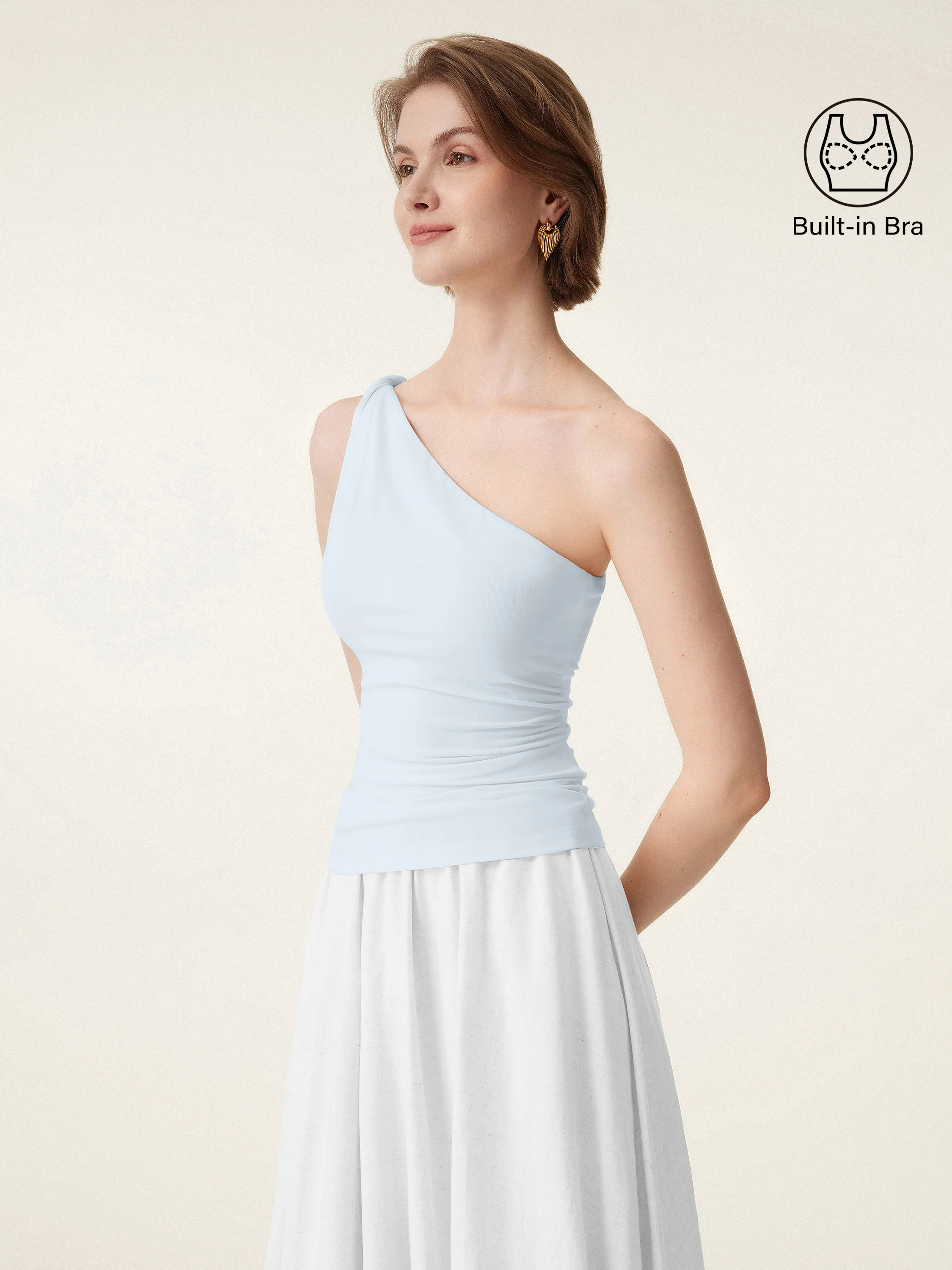 One Shoulder Twisted Brami Tank One Shoulder Twisted Brami Tank