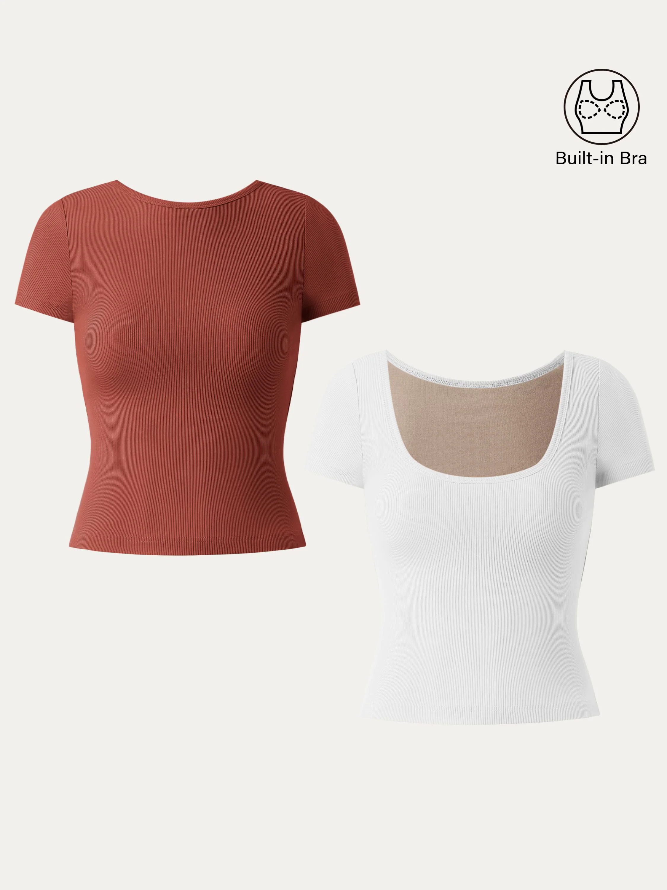 Multi-wear Short Sleeve New Airy Brami Top Multi-wear Short Sleeve New Airy Brami Top
