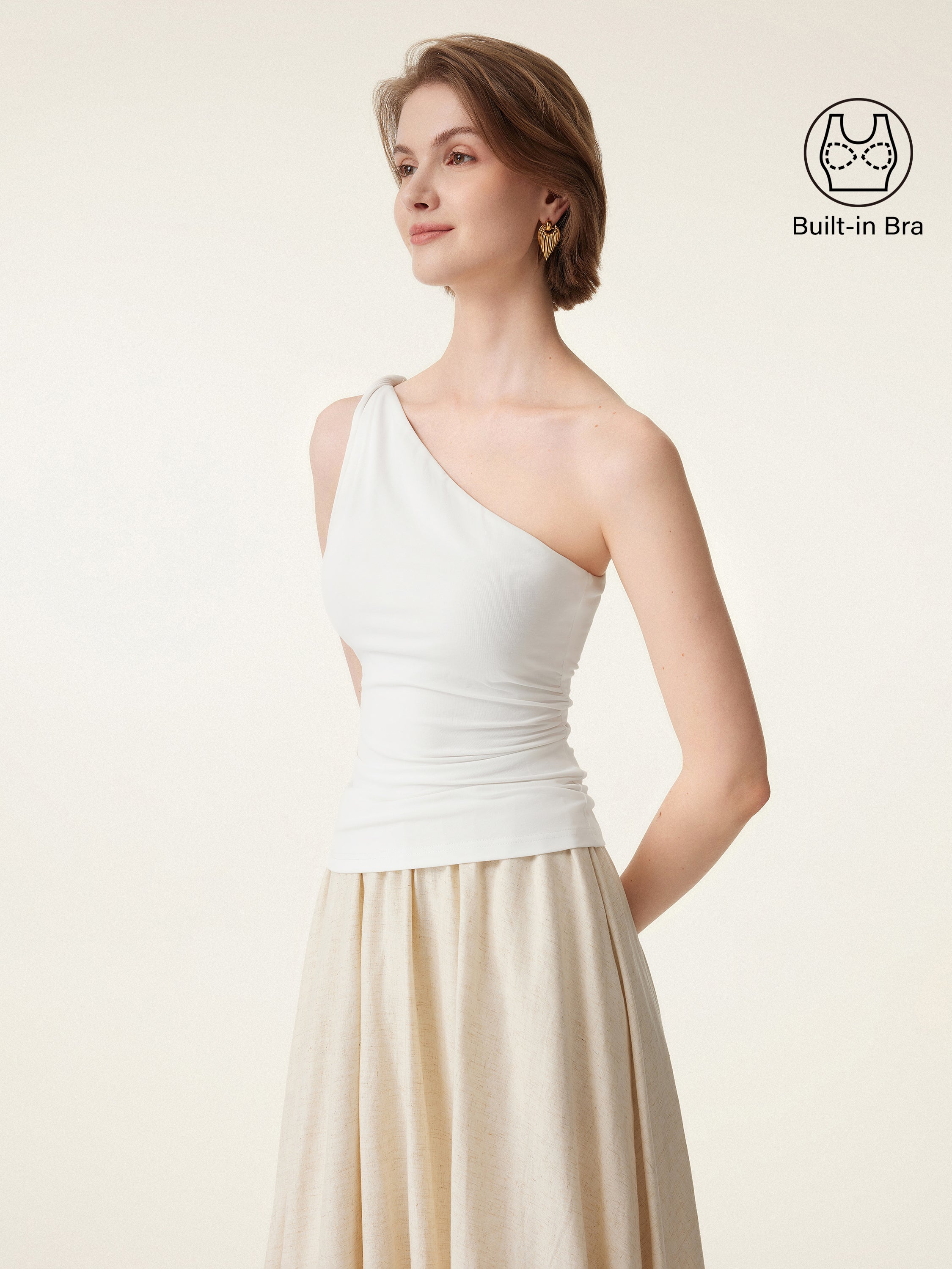 One Shoulder Twisted Brami Tank One Shoulder Twisted Brami Tank
