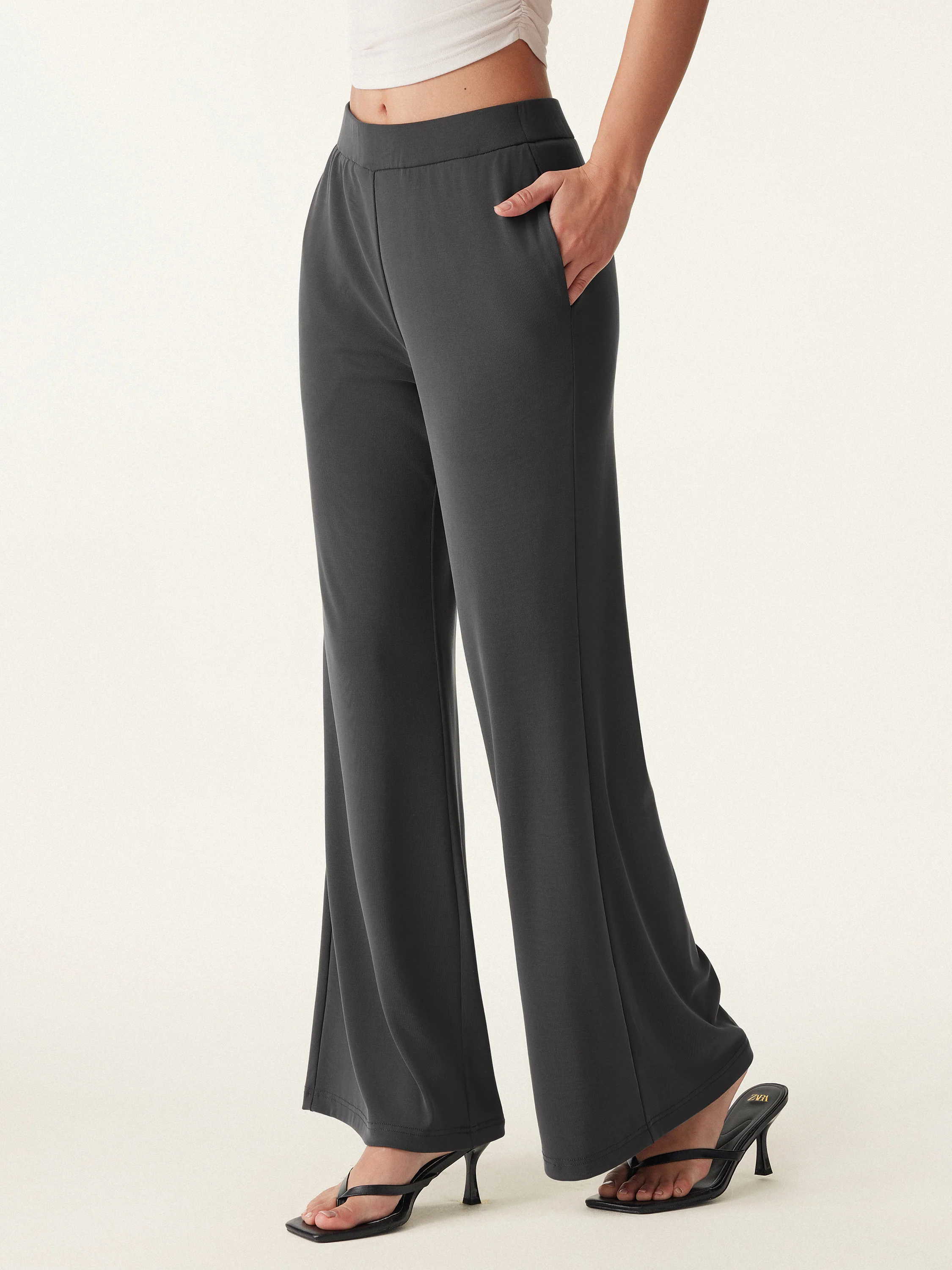 Wide Leg Pull-on Pant with Pockets