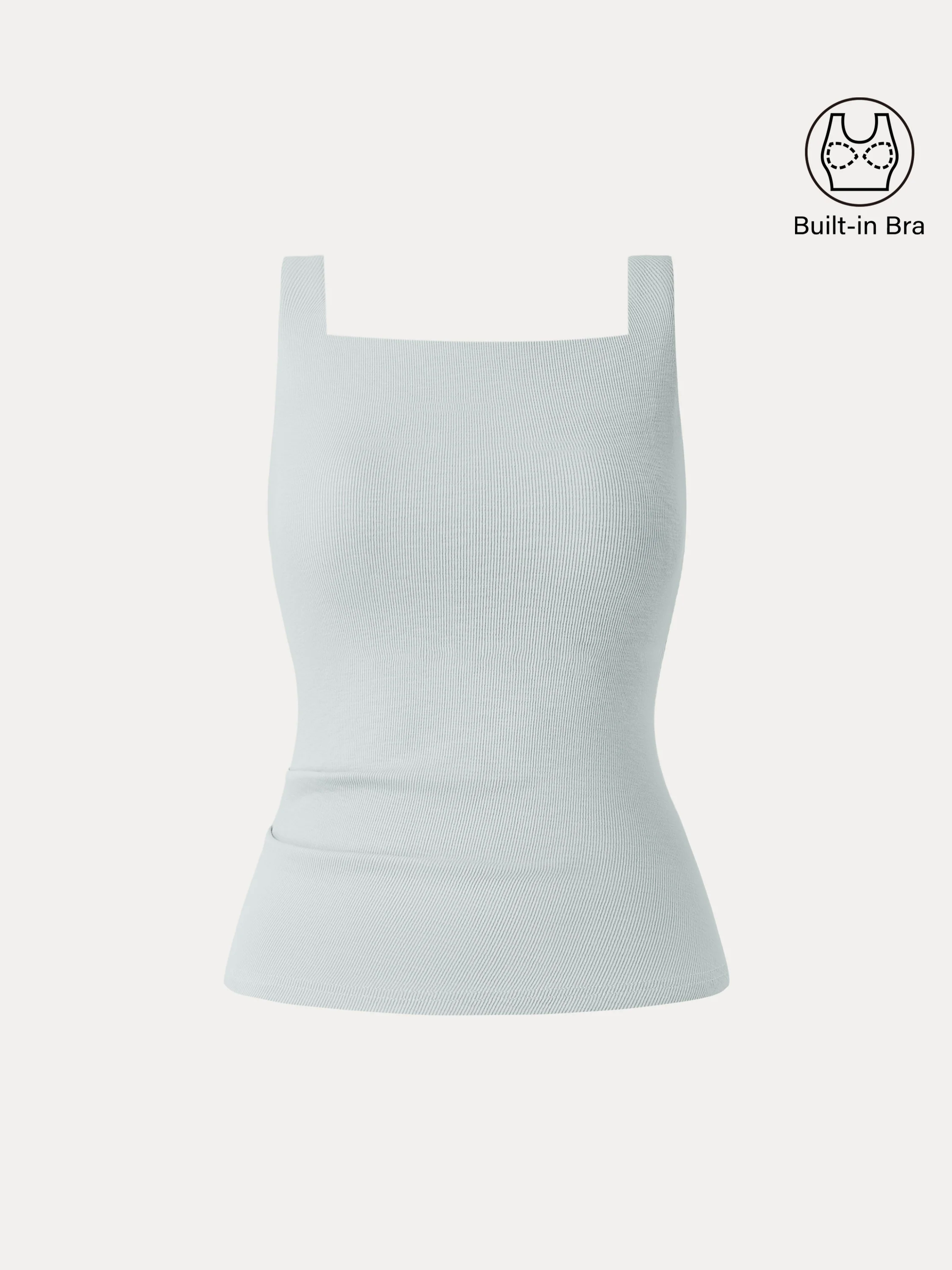 Stretch Cotton Square Neck Tucked New Airy Brami Stretch Cotton Square Neck Tucked New Airy Brami