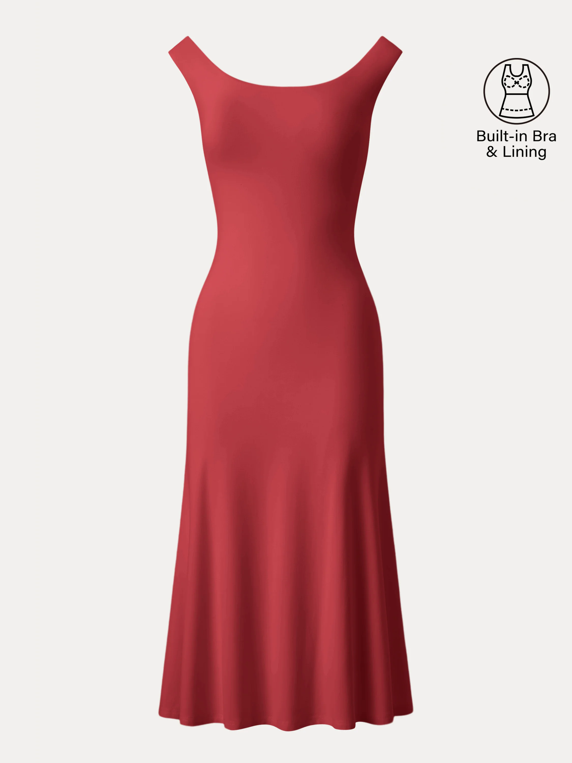 Scoop Neck Midi Low Back Brami Dress Scoop Neck Midi Low Back Brami Dress
