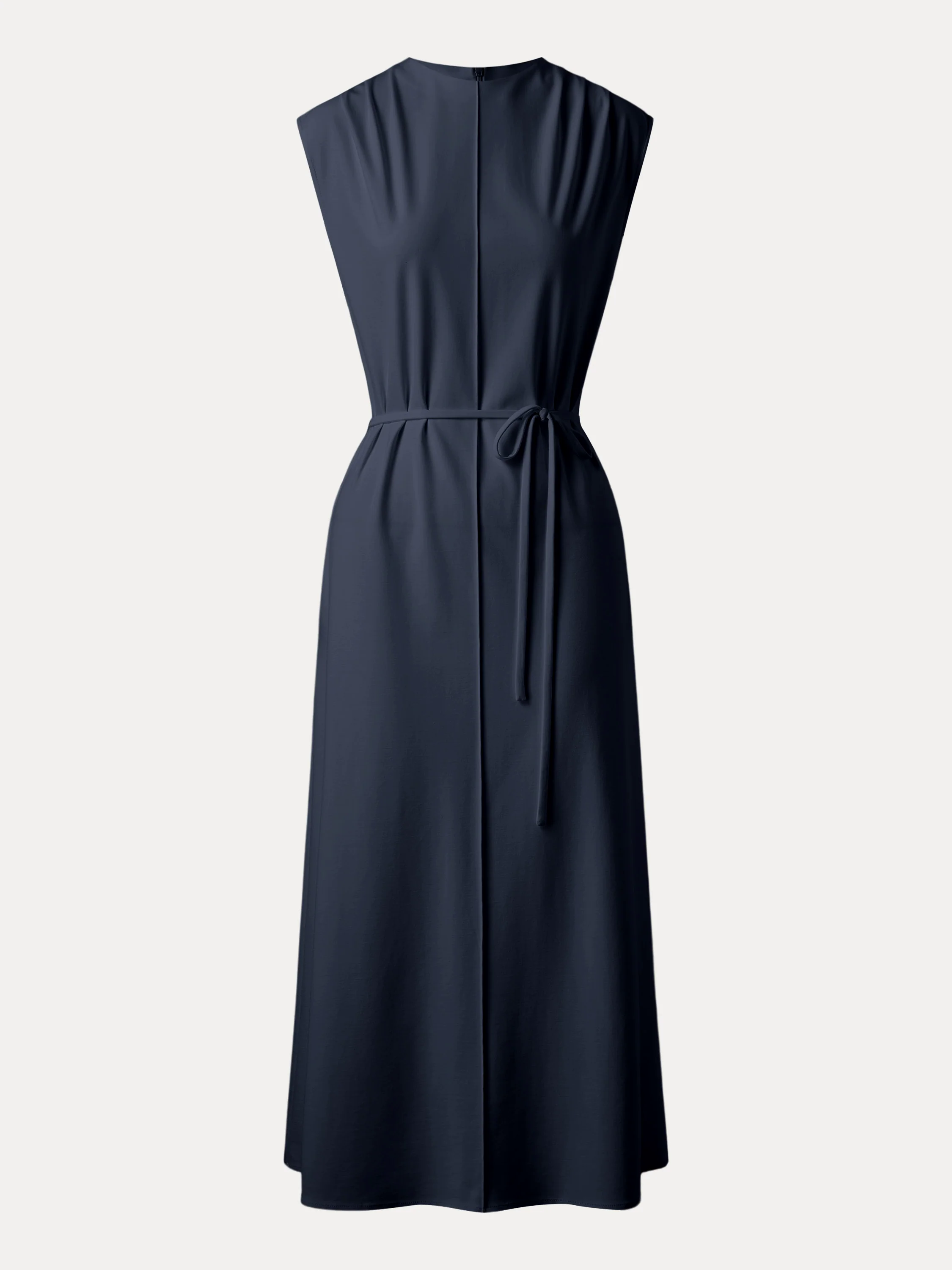 Breezy Easy Crewneck Zippered Midi Dress Breezy Easy Crewneck Zippered Midi Dress