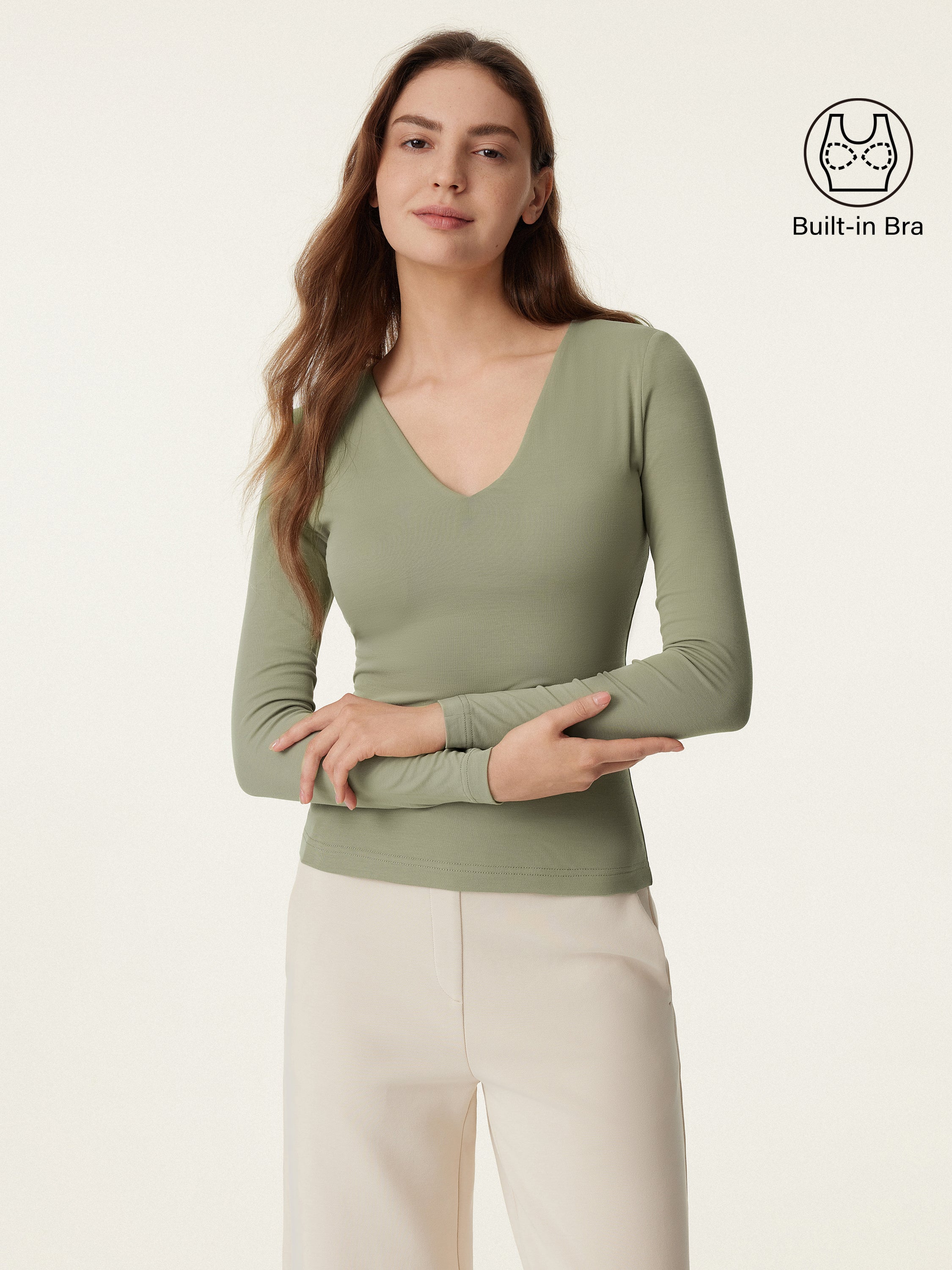 V-neck Long Sleeve New Airy Brami V-neck Long Sleeve New Airy Brami