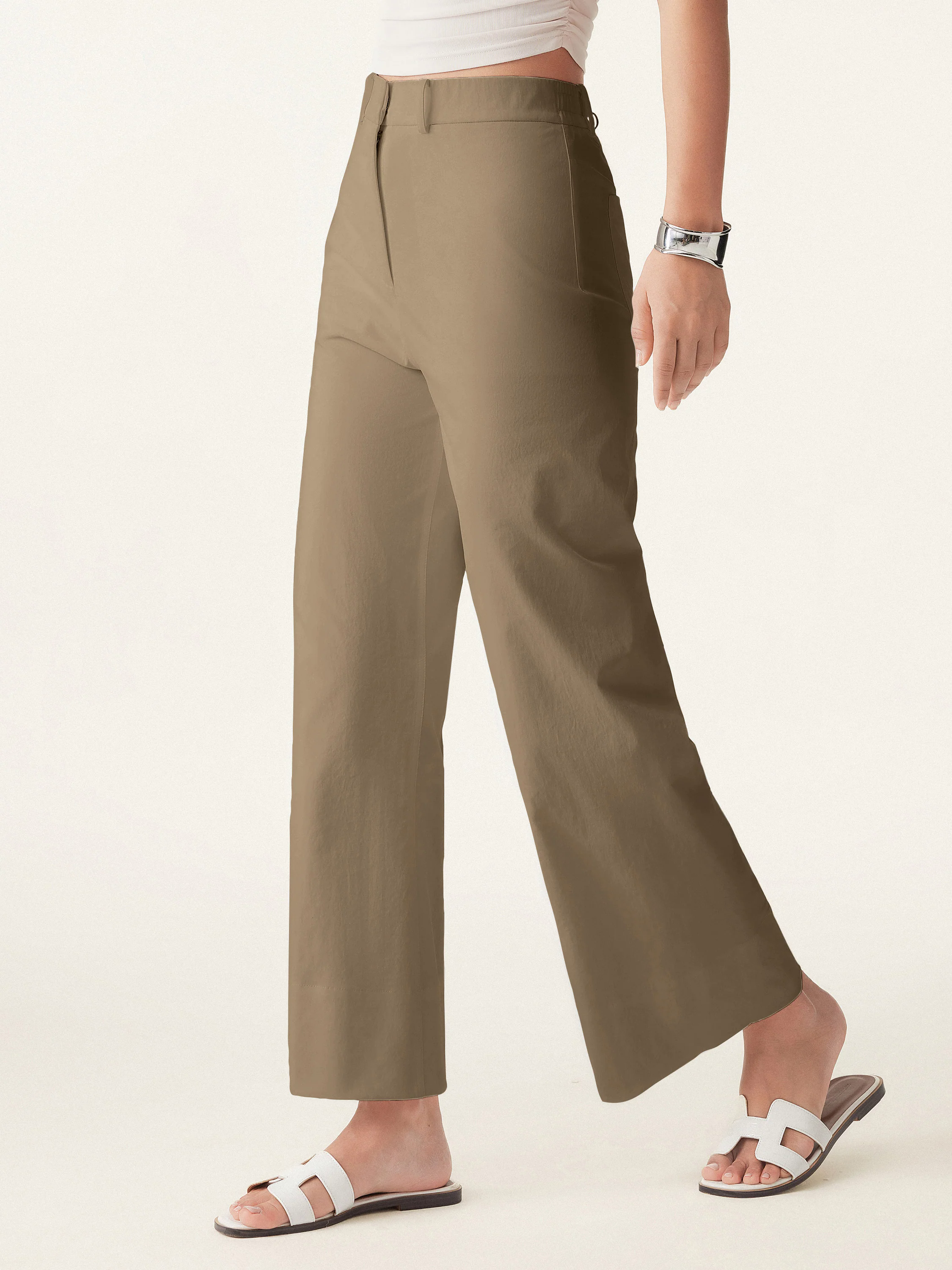 Non-sheer No-side-seam Wide Leg Trouser Non-sheer No-side-seam Wide Leg Trouser