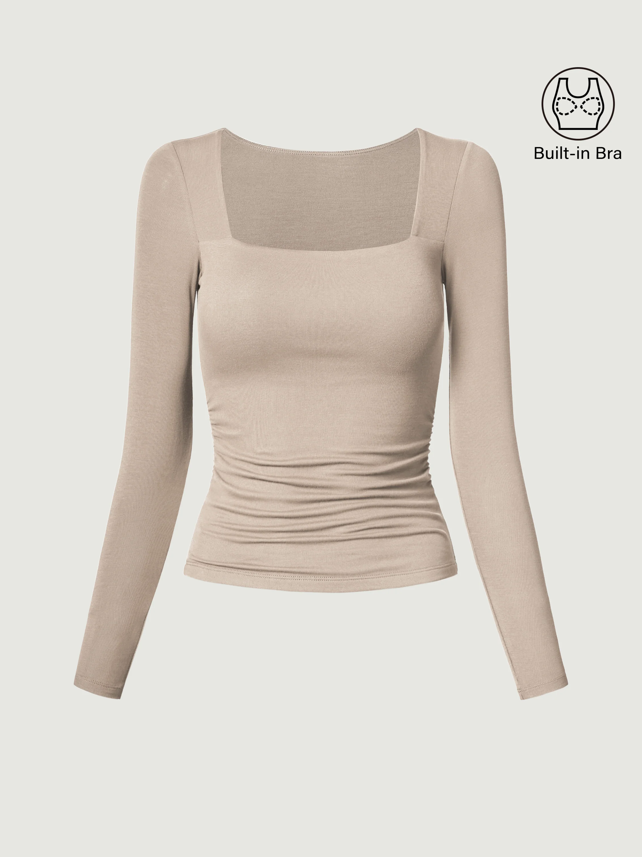 Square Neck Ruched Brami Top Square Neck Ruched Brami Top
