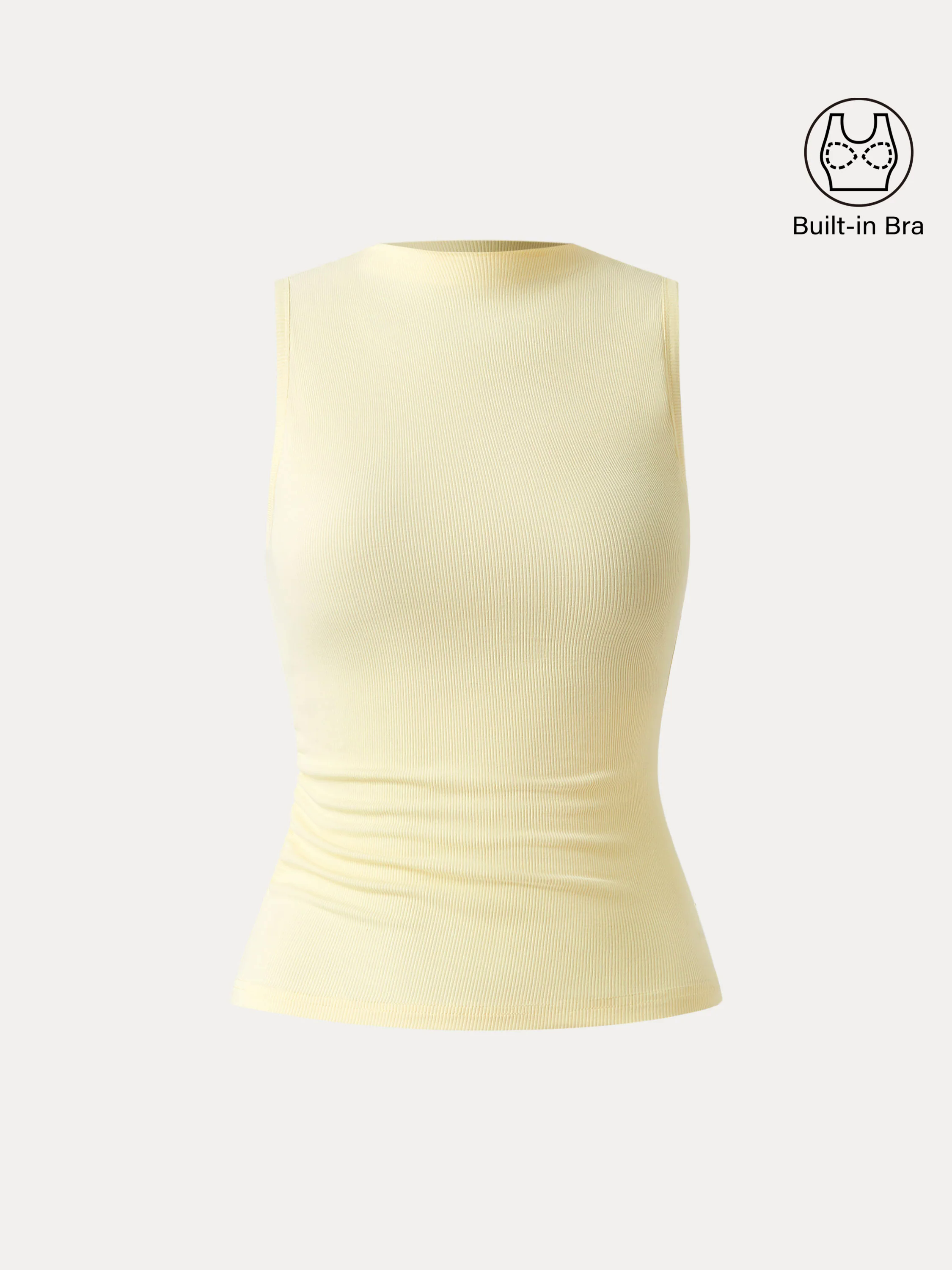 Mockneck Side Ruched Sculpt New Airy Brami Tank Mockneck Side Ruched Sculpt New Airy Brami Tank