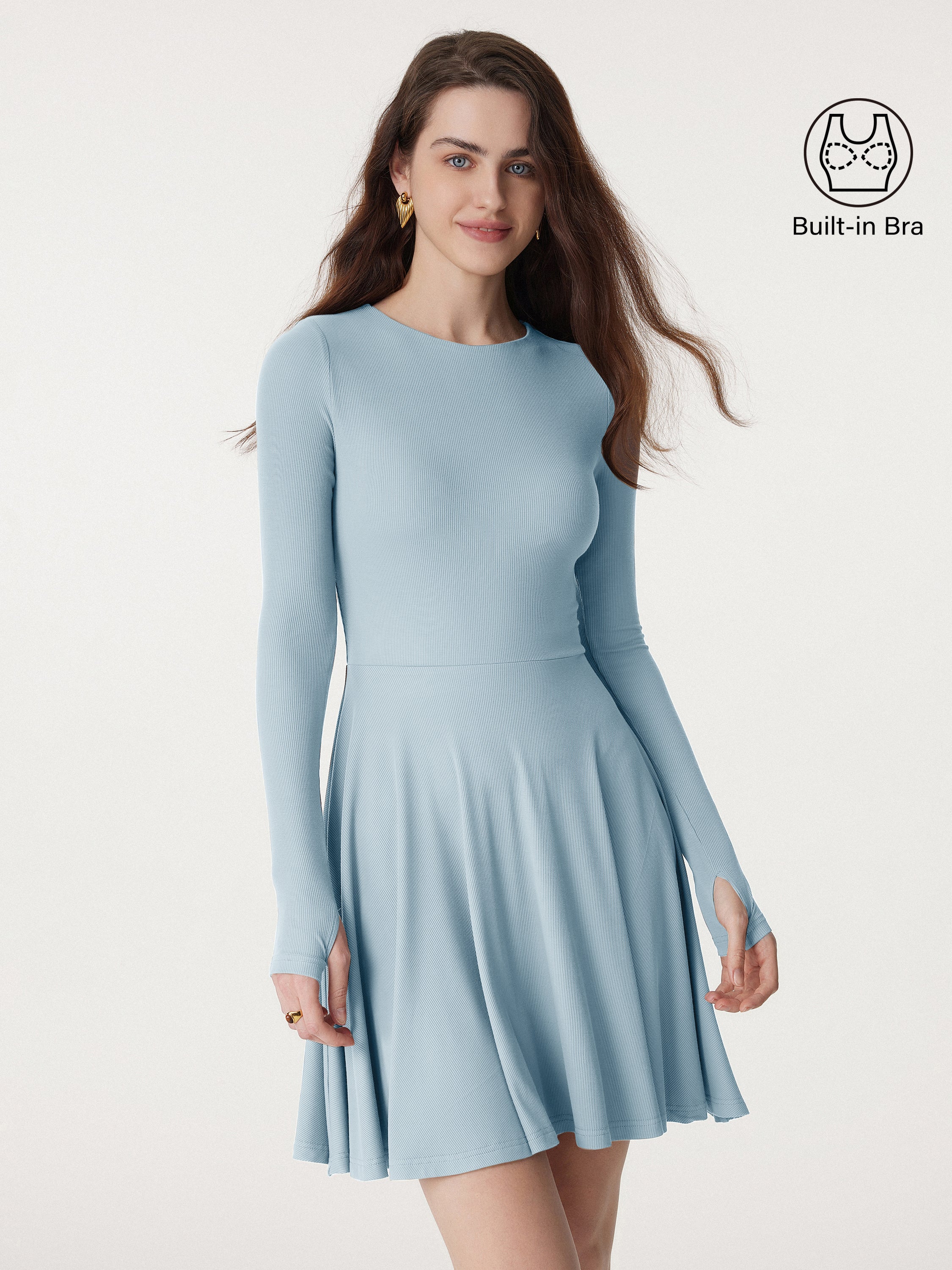 Everyday Crewneck New Airy Brami Mini Dress