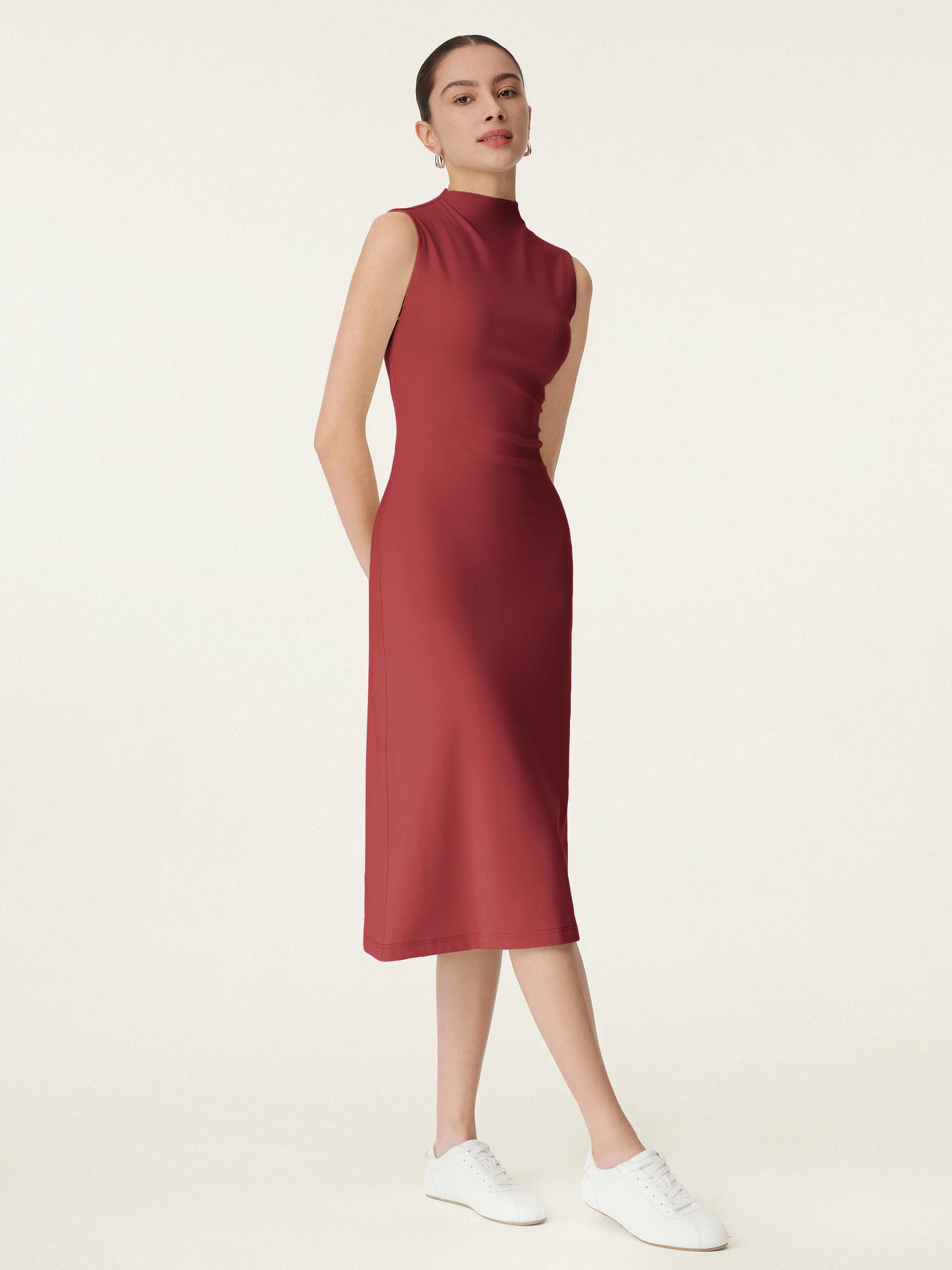 Everyday Mockneck New Airy Brami Midi Dress Everyday Mockneck New Airy Brami Midi Dress