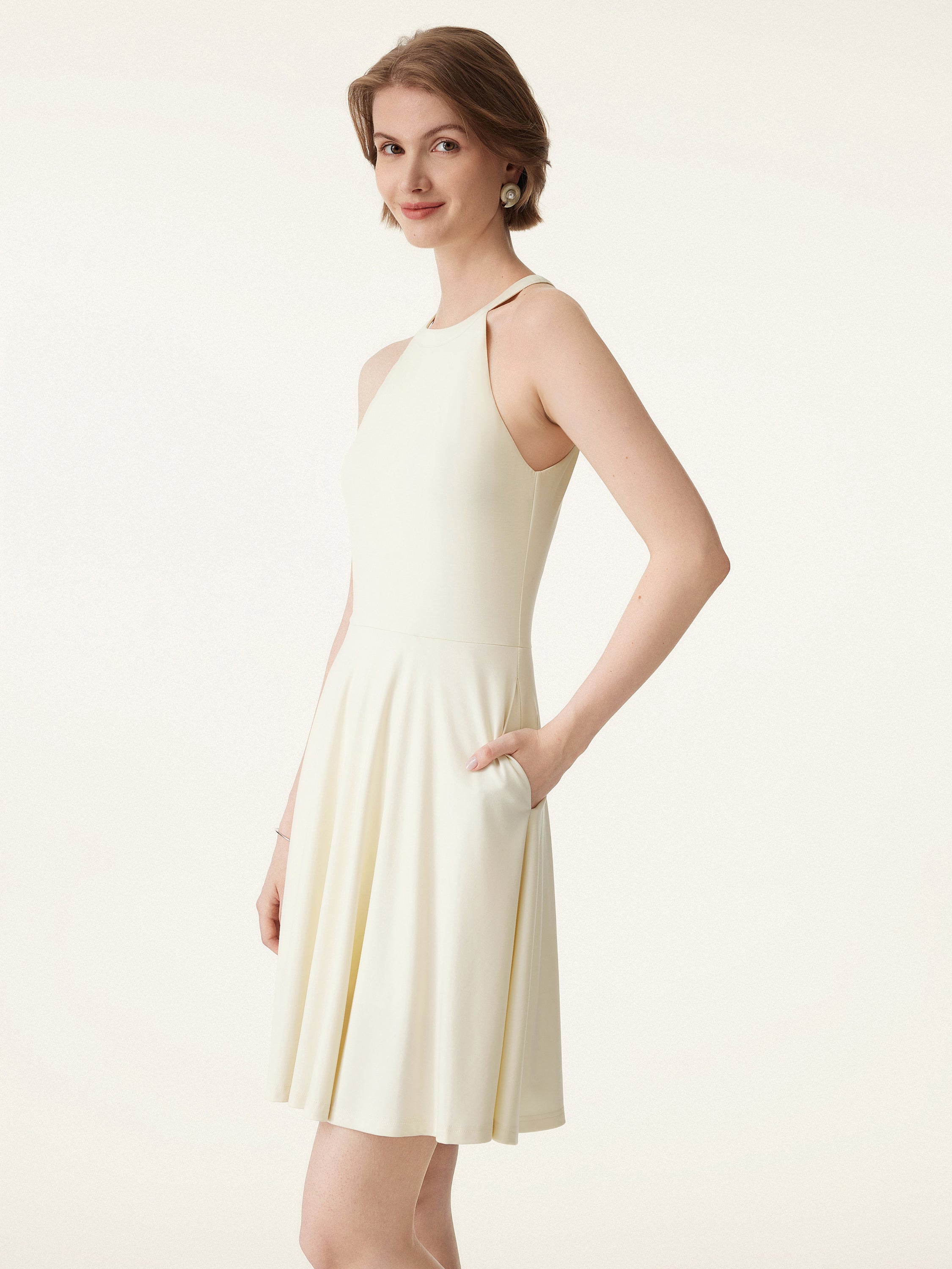 Cooling Crewneck A-line Mini Brami Dress Cooling Crewneck A-line Mini Brami Dress