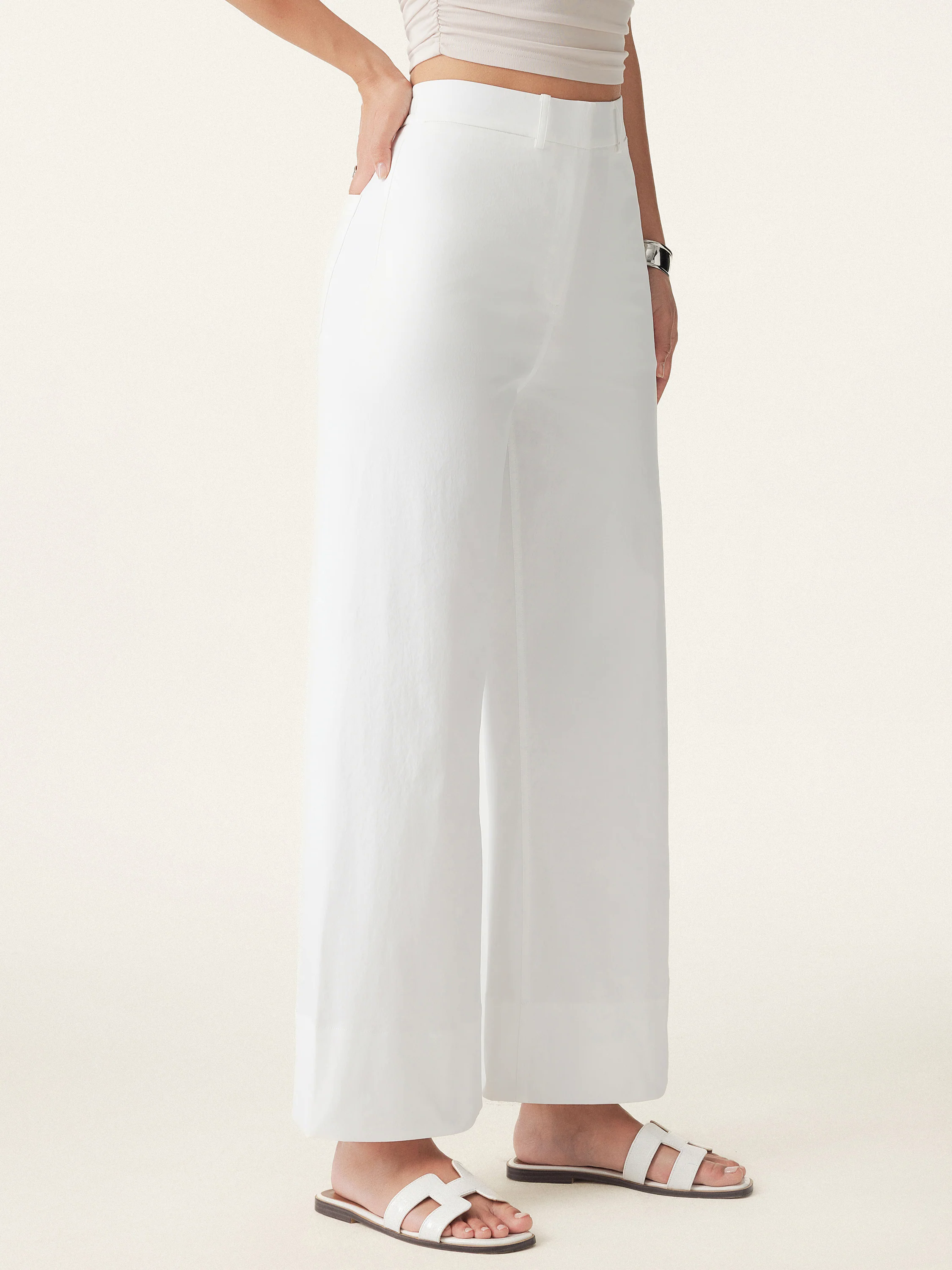 Non-sheer No-side-seam Wide Leg Trouser Non-sheer No-side-seam Wide Leg Trouser