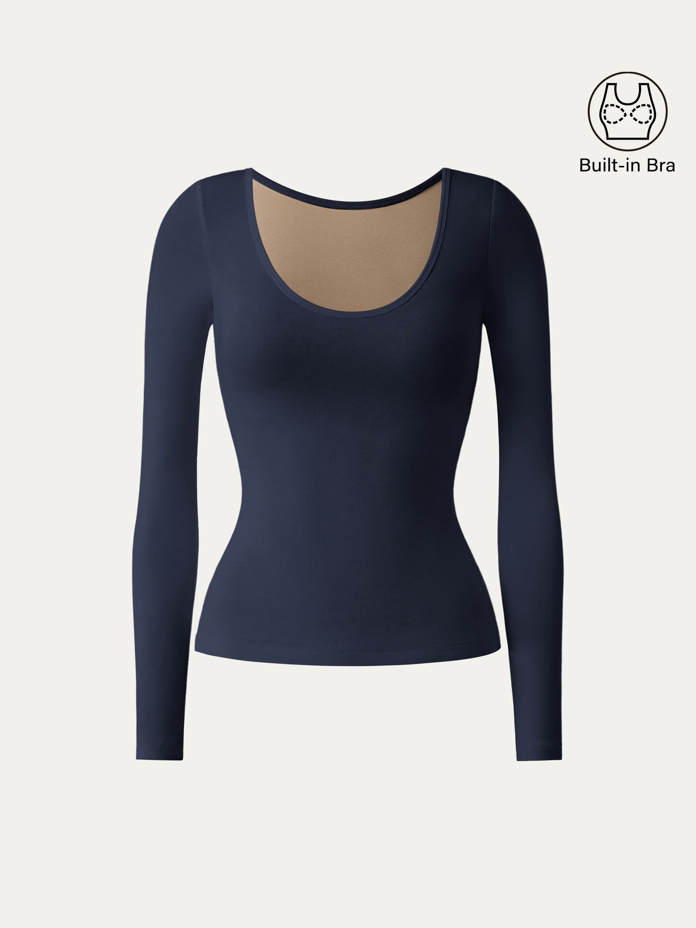 Scoop Neck Long Sleeve New Airy Brami Scoop Neck Long Sleeve New Airy Brami